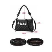 women's diagonal embroidered armpit shoulder bag fit 18mm snap button jewelry