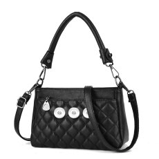 women's diagonal embroidered armpit shoulder bag fit 18mm snap button jewelry
