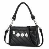 women's diagonal embroidered armpit shoulder bag fit 18mm snap button jewelry