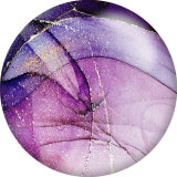 20MM Purple pattern Print glass snaps buttons