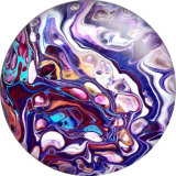 20MM Purple pattern Print glass snaps buttons