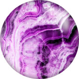 20MM Purple pattern Print glass snaps buttons