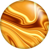 20MM Yellow pattern Print glass snaps buttons