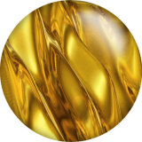 20MM Yellow pattern Print glass snaps buttons