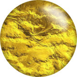 20MM Yellow pattern Print glass snaps buttons