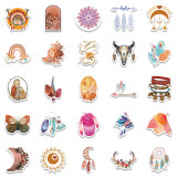 50pcs bohemian graffiti decorative suitcase notebook waterproof detachable stickers