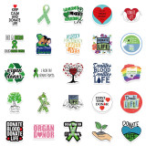50pcs Donate Life graffiti decorative suitcase notebook waterproof detachable stickers