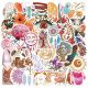 50pcs bohemian graffiti decorative suitcase notebook waterproof detachable stickers