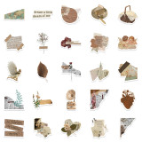 50pcs Retro DIY graffiti decorative suitcase notebook waterproof detachable stickers
