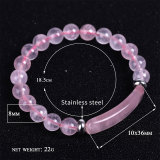Pink Crystal Bridge Bracelet Tiger's Eye Green Aventurine Bracelet European and American Fashion Jewelry