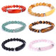 Pink Crystal Bridge Bracelet Tiger's Eye Green Aventurine Bracelet European and American Fashion Jewelry