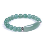 Pink Crystal Bridge Bracelet Tiger's Eye Green Aventurine Bracelet European and American Fashion Jewelry