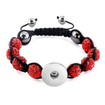 10mm 9 diamond rhinestone balls braided Shambhala bracelet soft clay ladies 20MM snap jewelry