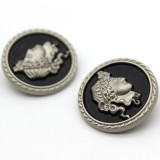 23MM embossed human head metal Popularity snap button