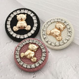23MM Bear Shaped Diamond Buckle Metal Button