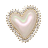 25MM Pearl Diamond Metal snap Button Jacket Sweater Button  fit 18mm snap jewelry