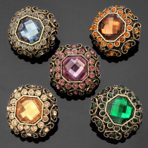 23MM Large Vintage Metal Snap  Button Rhinestone and Diamond Jewelry  fit 18mm snap jewelry