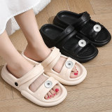 Couple Sandals and Slippers Thick Soled Indoor and Outdoor Casual Shoes  fit18&20MM  snaps button
