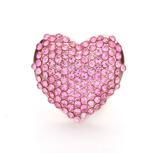 20MM love metal silver plated snap with rhinestone  charms snaps jewelry