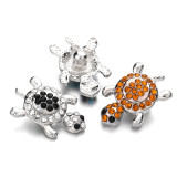 20MM sea turtle design Rhinestone  Metal snap buttons