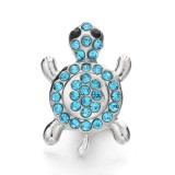 20MM sea turtle design Rhinestone  Metal snap buttons