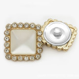 20MM Square Diamond High-end Metal Button Jewelry Snap