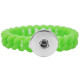 1 snap button bracelet with 12mm width silicone stretch fit 18-20mm snaps