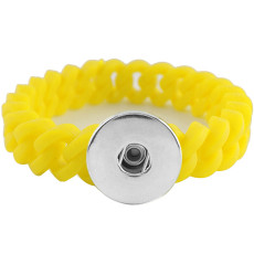 1 snap button bracelet with 12mm width silicone stretch fit 18-20mm snaps