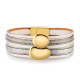 Irregular Disc Design Bracelet Leather Women's Character Bracelet