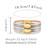 Irregular Disc Design Bracelet Leather Women's Character Bracelet