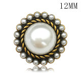 12MM Pearl Metal Gold Knit Sweater Clothes Buttons