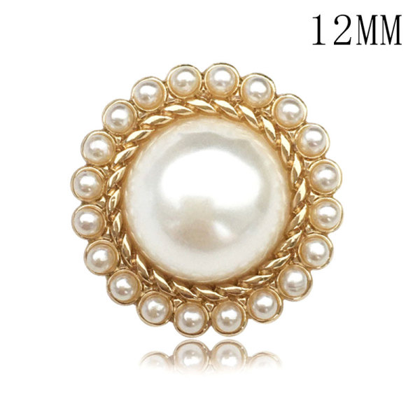 12MM Pearl Metal Gold Knit Sweater Clothes Buttons