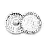 20MM Metal snap button with drill fit 18MM glass cabochons