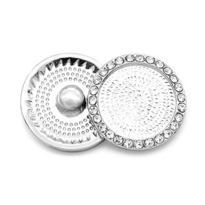 20MM Metal snap button with drill fit 18MM glass cabochons