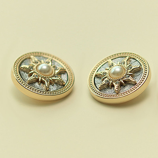 22MM Sun Diamond Pearl Button Metal Button Jacket Coat Snap Button