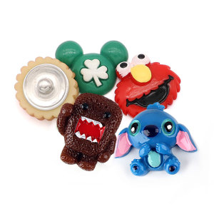 20MM cartoon animal resin jewelry snap button