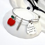 Stainless Steel Bracelet Teacher's Day Valentine's Day Lettering Teachrs Bracelet