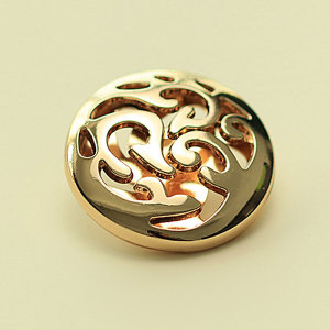 23MM Metal Hollow Flower Button Blazer Ladies Jewelry Button