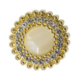 23MM  flower rhinestone  metal  snap button DIY Jewelry 2022
