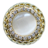 23MM  flower rhinestone  metal  snap button DIY Jewelry 2022