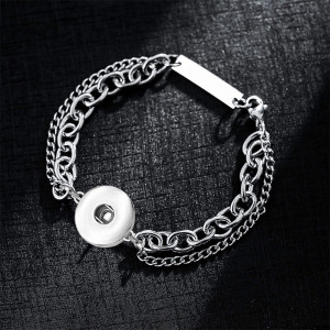 Stainless Steel 20MM  Snap button Bracelet   DIY jewelry