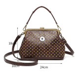 2022 new PU soft leather rivet bag crossbody woman18mm Snap Button Jewelry