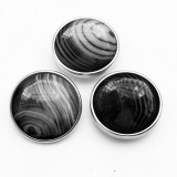 Stripe  Agate snap buttons Natural stone  fit 18mm snap jewelry  DIY