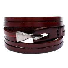 Vintage Genuine Leather Bracelet  Wholesale multi-layer fashion cowhide bracelet