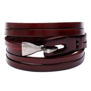 Vintage Genuine Leather Bracelet  Wholesale multi-layer fashion cowhide bracelet