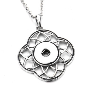 snap button Necklace 60CM chain  metal  fit 20MM chunks DIY jewelry