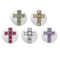 Cross 20MM snaps button  rhinestone DIY jewelry