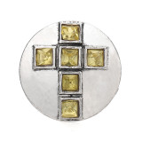 Cross 20MM snaps button  rhinestone DIY jewelry