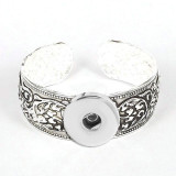 18MM Metal Snap buttons Bangle  Ancient silver bracelet fit snaps jewelry