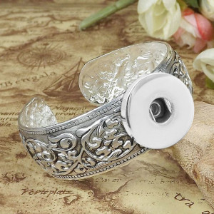18MM Metal Snap buttons Bangle  Ancient silver bracelet fit snaps jewelry